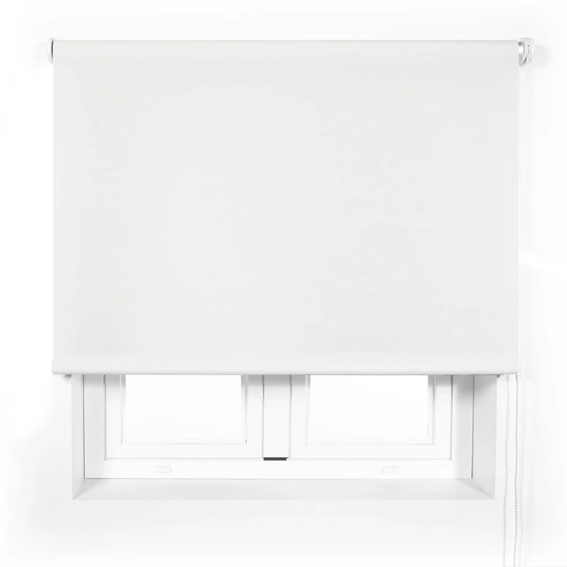 Blindecor Premium Customisable Translucent Blind, Off-White, 150 x 240 cm (Width x Height), Fabric Size 147 x 235 cm | Translucent Roller Blind with 38 mm Tube