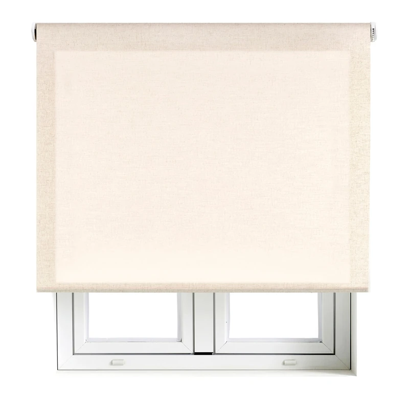 Blindecor Premium Translucent Roller Blind Made to Measure | Linen Colour | Blind 145 x 190 cm (Width x Height) Fabric Size 142 x 185 cm | Translucent Roller Blind Tube 38 mm, More Resistant and