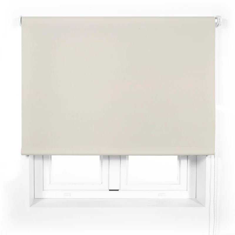 Blindecor Translucent Roller Blind Premium Customisable Beige 160 x 240 cm (Width x Height) Fabric Size 157 x 235 cm | Translucent Roller Blind 38 mm Tube More Resistant and Elegant