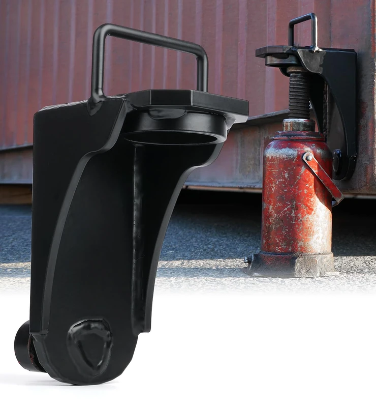 Lupar Heavy-Duty Shipping Container Jack Lug with U-Shaped Handle, Storage Container Leveler Booster, Black