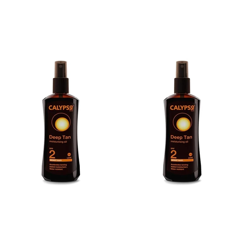 Calypso Monoi Tahiti Bronzing Tanning Oil SPF2 (Pack of 2)