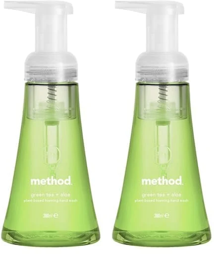 Method Foaming Hand Wash, Green Tea & Aloe, 300 ml (Pack of 2)