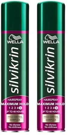 Wella Silvikrin Maximum Hold Hairspray, 75ml (Pack of 2)
