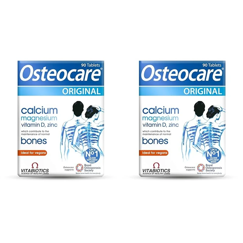 Osteocare Original by Vitabiotics. Bone Health Formula with Calcium, Magnesium, Vitamin D 3 and Zinc. from UK's No. 1 Calcium Supplement Brand (Pack of 2)