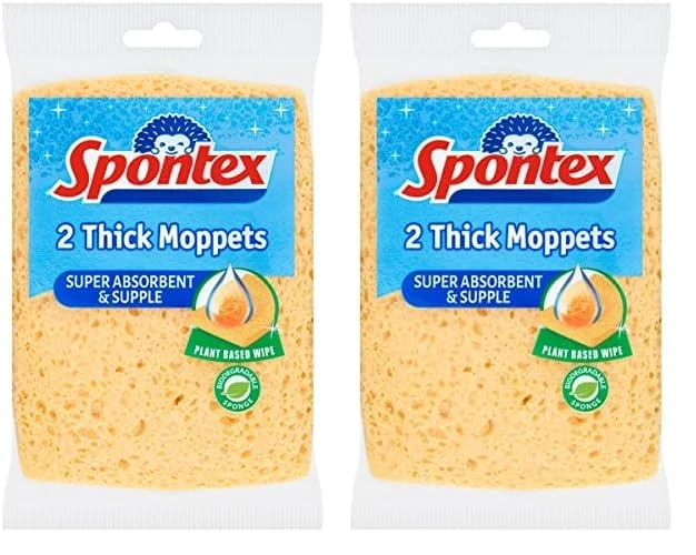 Spontex Hygienic Thick Moppets (Pack of 4)