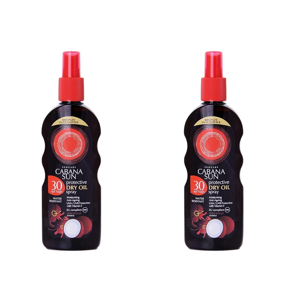 Cabana Sun CABANA Deep Tanning Dry Oil Spray SPF30-200 ml (Pack of 2)