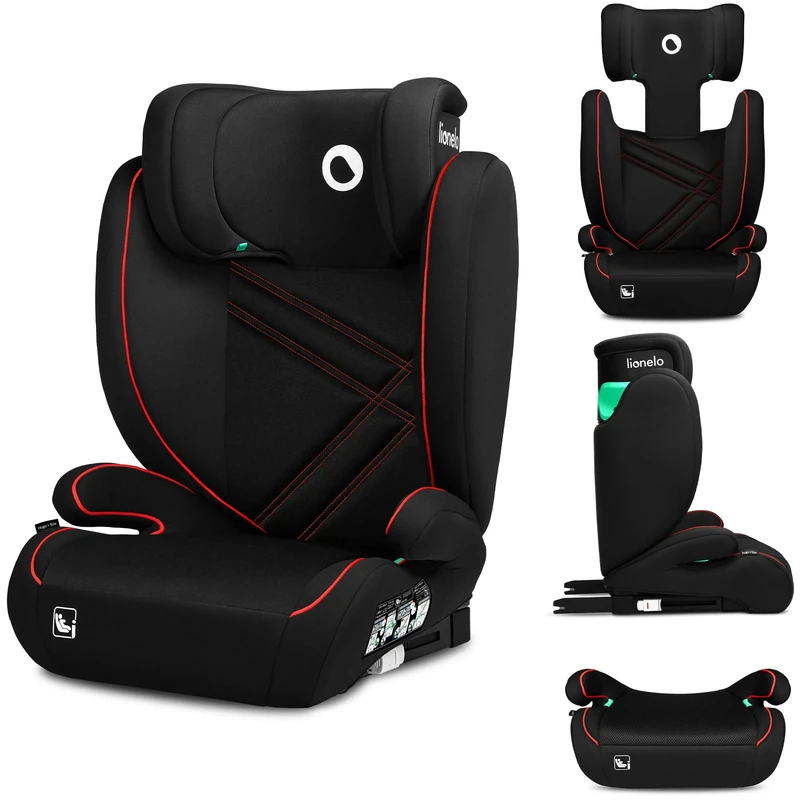 LIONELO Car Seat Hugo i-Size for Baby 15-36 kg Group 2-3(100-150cm) with ISOFIX &/or Belt Installation, 8-Level Headrest, Advanced Side Protection, Comfy Memory Foam, Armrests, Washable Upholstery