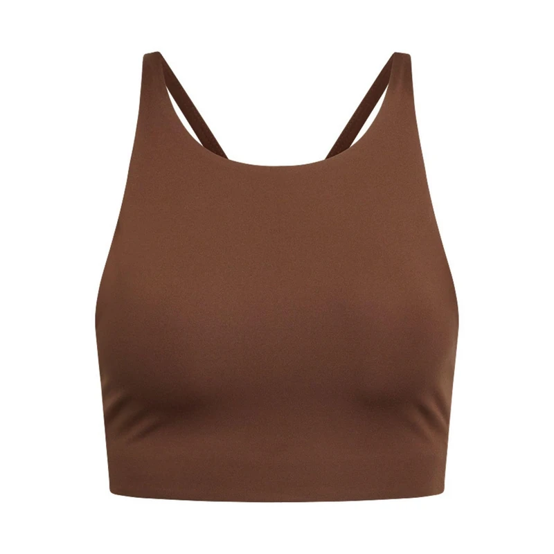 Girlfriend Collective Women's Topanga Bra, Cross-Back Sports, erdfarben, XXL