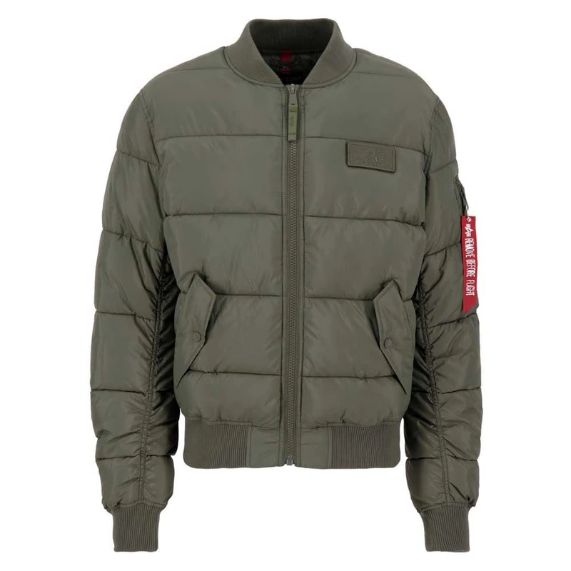 Alpha Industries MA-1 Men's Puffer Bomber Jacket - Dark Olive