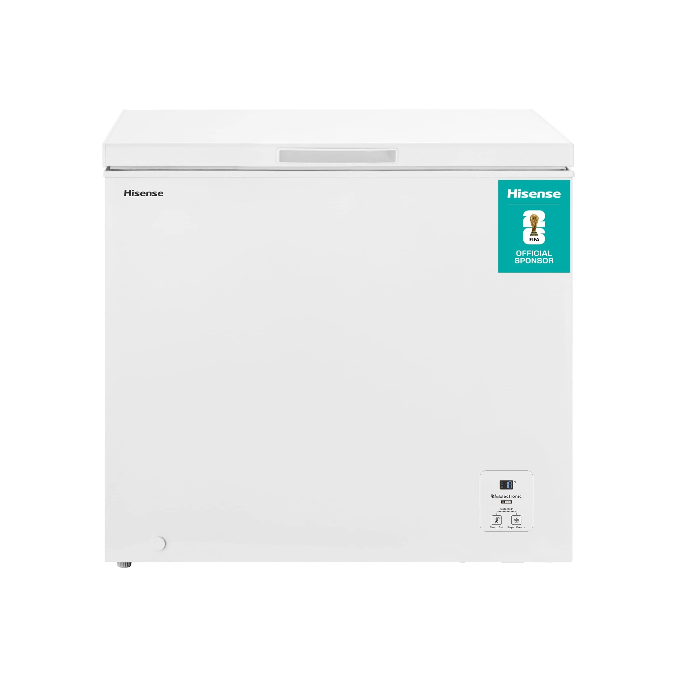 Hisense FC247D4AWLE, 191L, Freestanding Chest Freezer, 4 Star Freezer Rating, E Rated in White