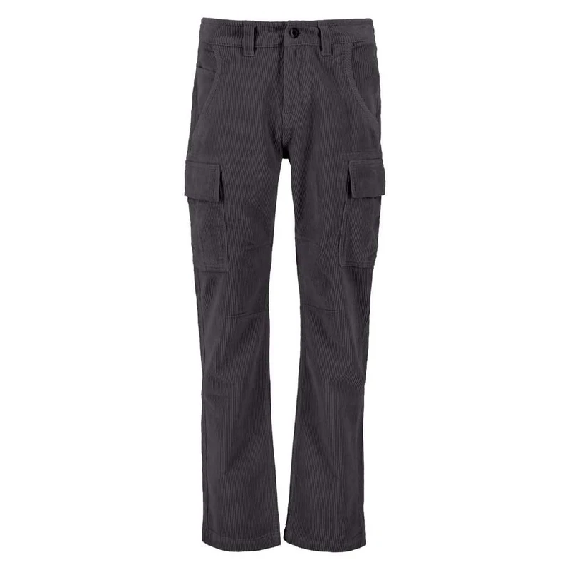 Alpha Industries Agent Cord Cargo Pants for Men Vintage Grey