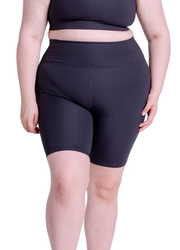 Girlfriend Collective Women's Rib Bike Shorts Yoga, Black, S Slim