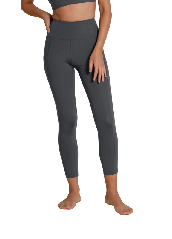 Girlfriend Collective Women's Compressive High-Rise Leggings, 7/8, Moon, S