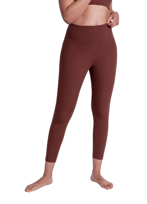 Girlfriend Collective Women's Compressive high-Rise Leggings, 7/8, erdfarben, M - Image 1