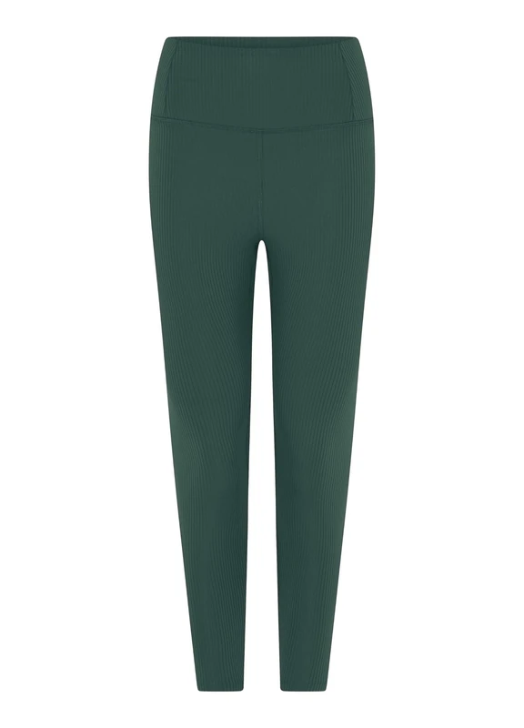 Girlfriend Collective Women's Rib High-Rise 7/8 Legging, Green (Moss), L