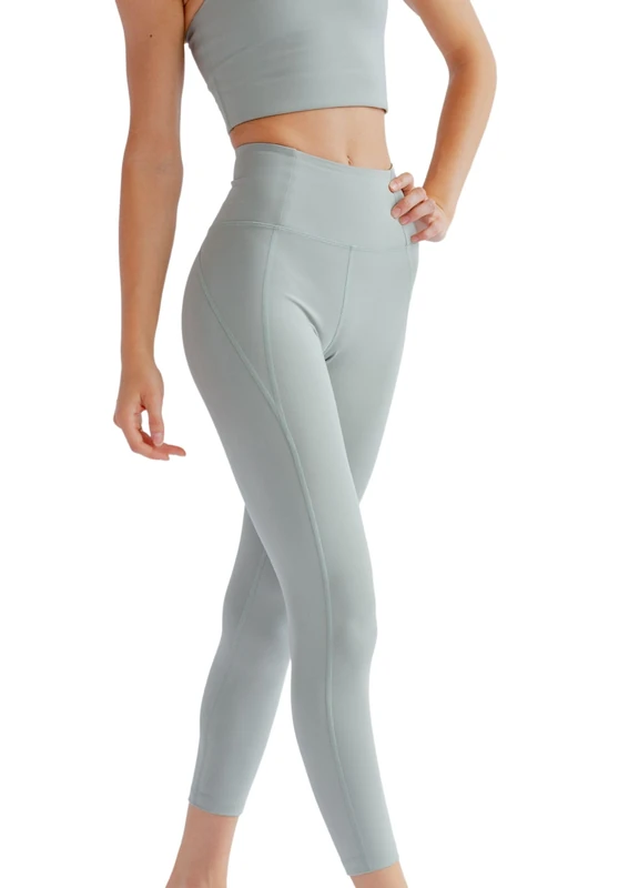 Girlfriend Collective Women's Compressive High-Rise Leggings, Long, Agave, 5XL