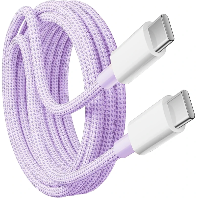 KP TECHNOLOGY Fast Charger Cable For iPhone 17/17 Pro / 17 Pro Max/iPhone Air / 16e / 16/16 Plus / 16 Pro / 16 Pro Max / 15 / Plus/Pro/Max/iPad, 60W Charging Cable (PURPLE, 1M)