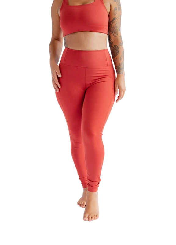 Girlfriend Collective Women's Compressive high-Rise Leggings, Long, Ember, 6XL