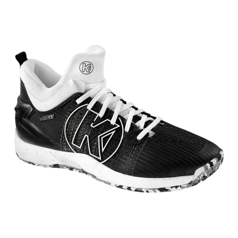 Kempa Unisex Attack Mid Handball Shoes, Sports Shoes, Trainers, Black White, 9 UK