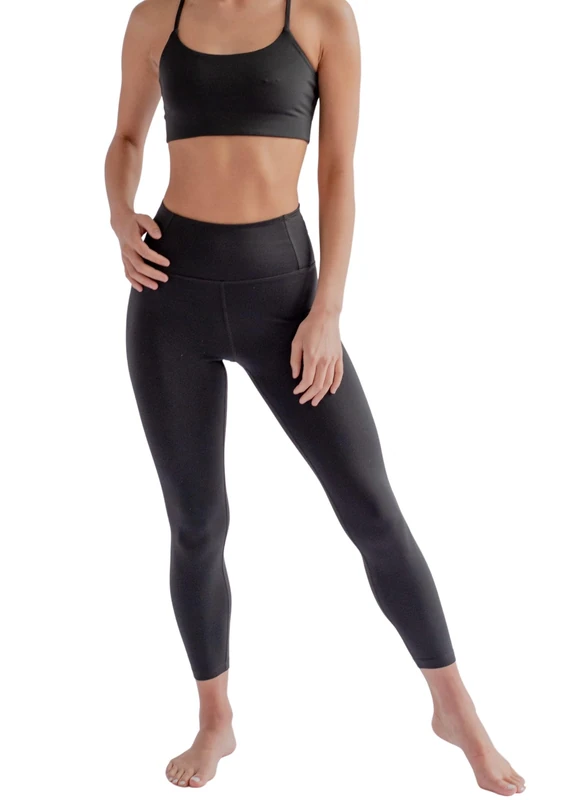 Girlfriend Collective Women's Float High-Rise Legging, 7/8, Black, XL