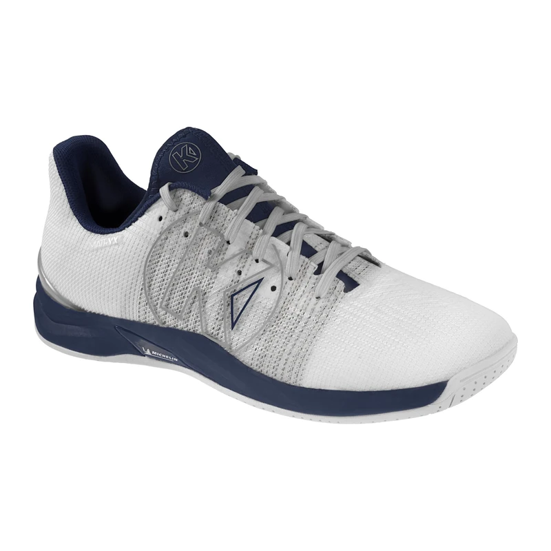 Kempa Unisex Attack One 2.0 Game Changer Handball Shoes Trainers, White Navy, 8.5 UK