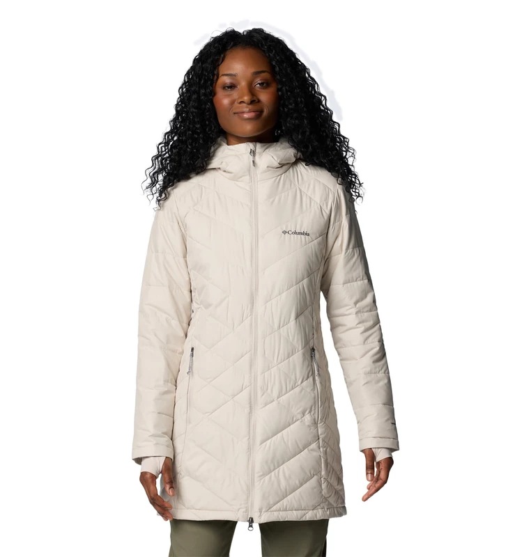 Columbia Women's Heavenly Long Hooded Jacket, Dark Stone, XXL - Image 1