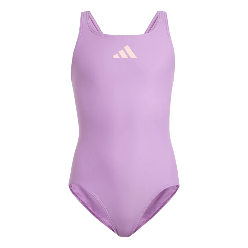 adidas Girls' Solid Small Logo Swimsuit, 13-14 Years