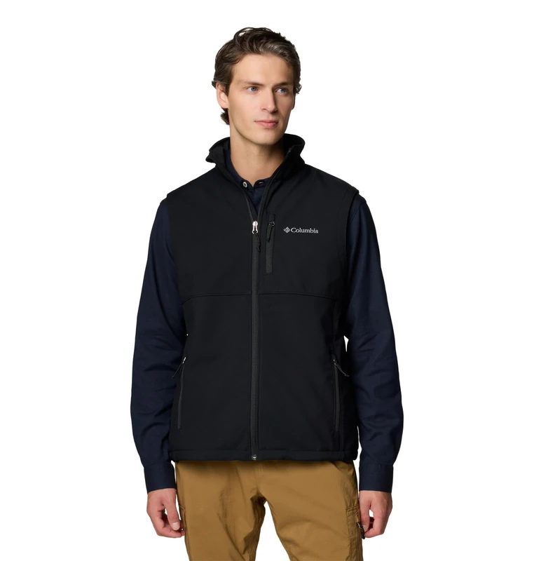 Columbia Men's Ascender II Softshell Vest, Black, Large Tall