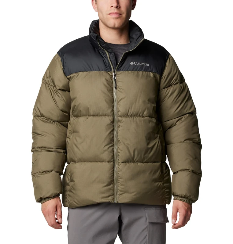 Columbia Men's Puffect III Jacket, Stone Green/Black, XXL