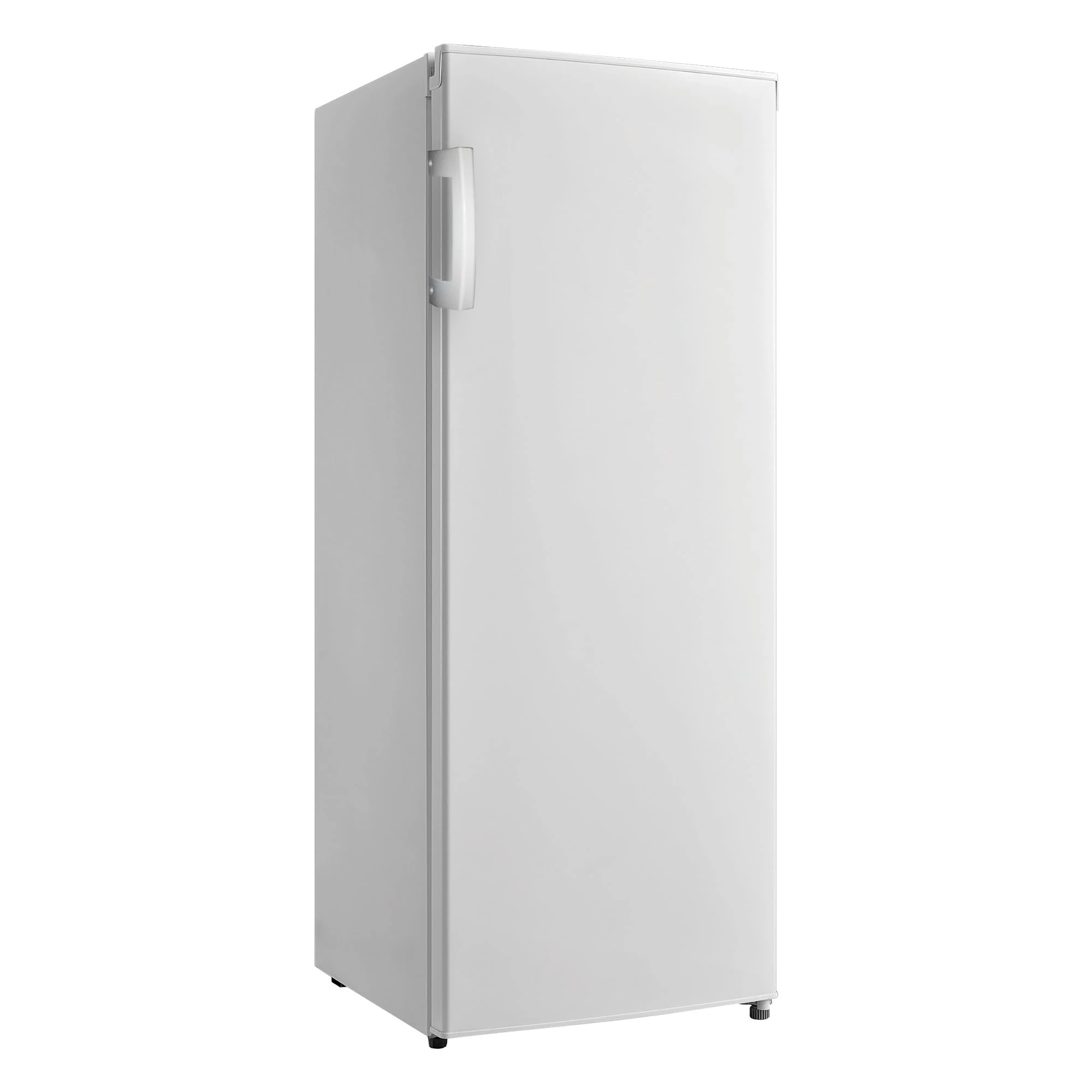 Igenix IGTL055W Freestanding Tall Larder Fridge, 4 Adjustable Glass Shelves, 1 Salad Drawer, Reversible Door, 235 Litre Capacity, 55 cm Wide, White
