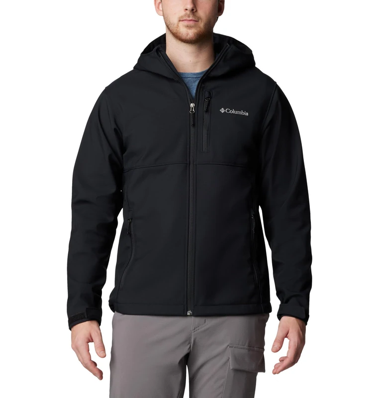 Columbia Men's Ascender II Hooded Softshell Jacket, Black, XXL