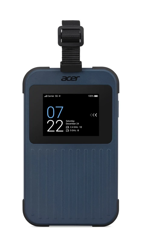 Acer Connect Enduro M3 5G Router/Mobile Hotspot (2.4-inch Touchscreen, Wi-Fi 6, USB-C, MIL-STD-810H & IP54 Certified) - includes 20GB roaming data