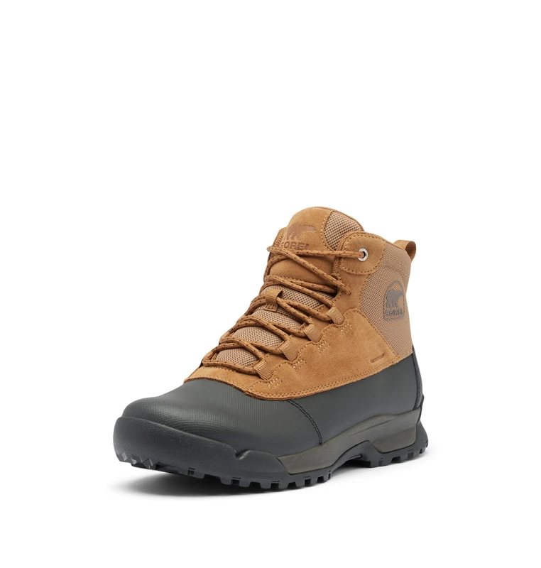 Sorel Men's Buxton Lite Lace Plus WP, Casual Winter Boots, Elk/Black, 9.5 Regular