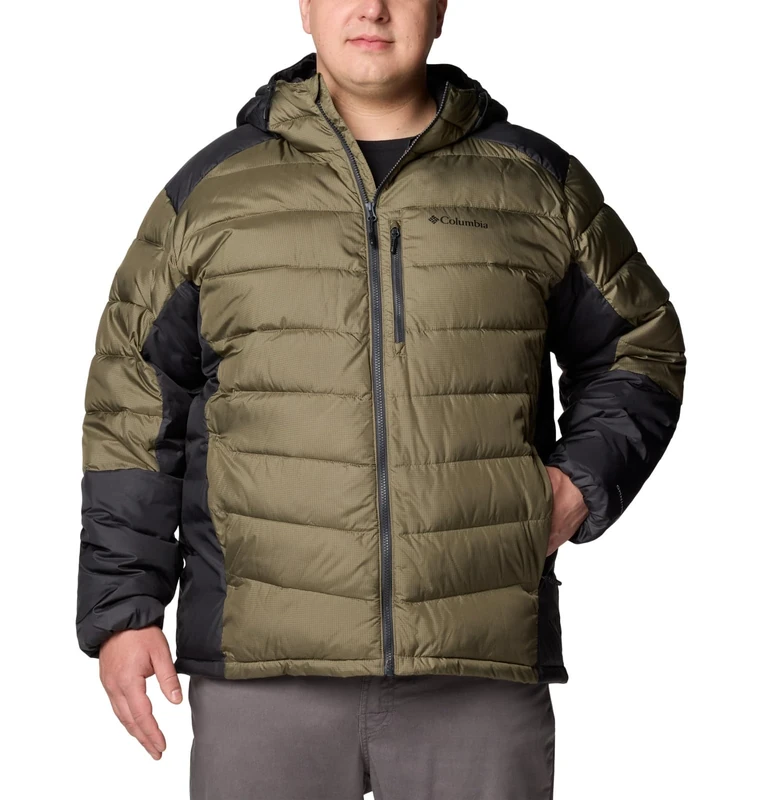 Columbia Men's Labyrinth Loop II Hooded Jacket, Stone Green/Shark, 3X Big, Stone Green/Shark