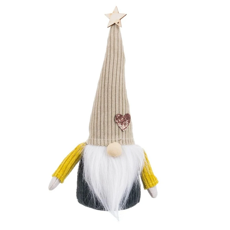 BigBuy Christmas Christmas Ornament Green Beige Sand Fabric Santa Claus 20 cm