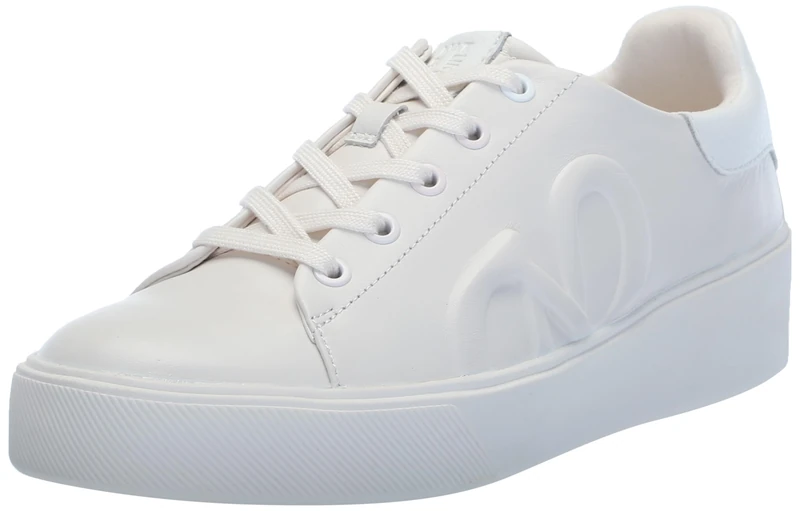 Naturalizer Women's Fashion Trainers - Morrisonlogo Oxford, Warm White/White Leather, UK 8, Medium Fit
