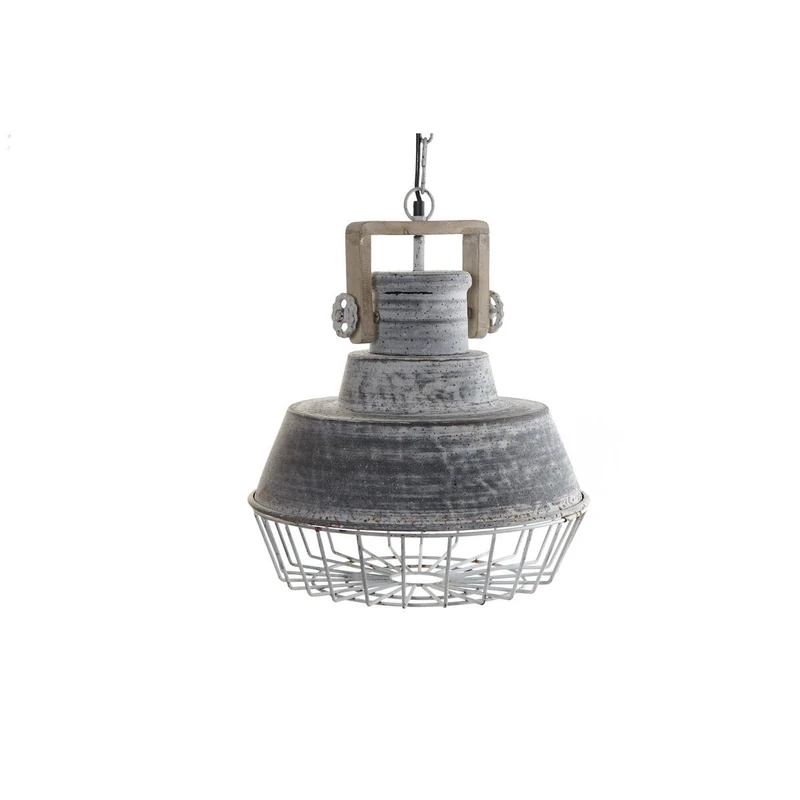 Esprit Home Pendant Light Grey Wood Metal Iron 25 W 39 x 39 x 45 cm