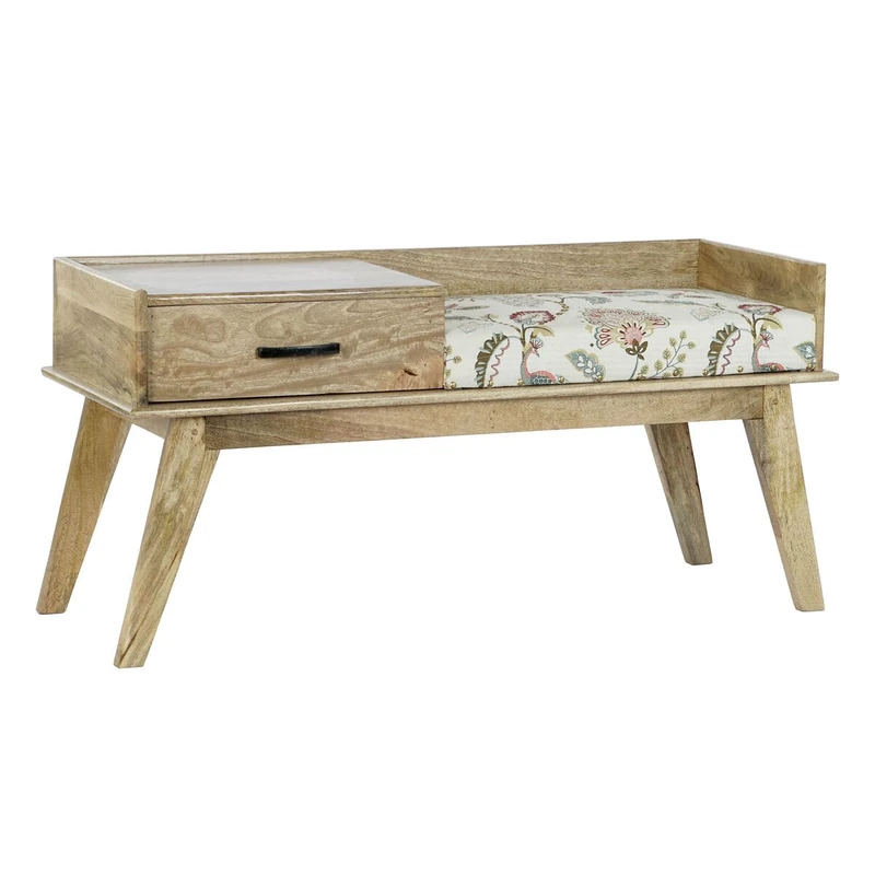 Home ESPRIT Stool Multicolor Natural Mango Wood 114 x 41 x 53 cm