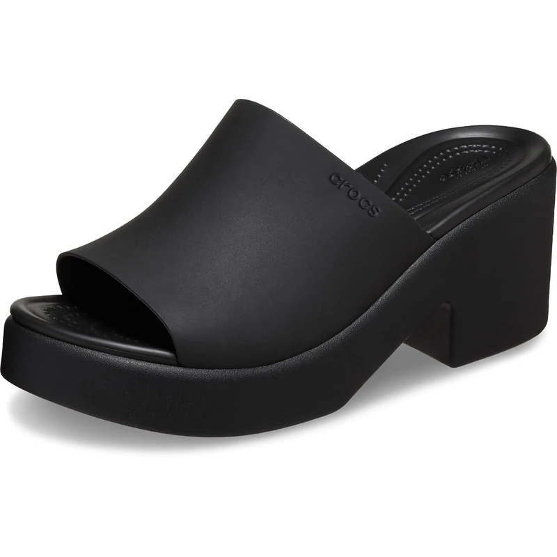 Crocs Women Sandal, Brooklyn Woven Slide Heel, Black, 3 UK Women
