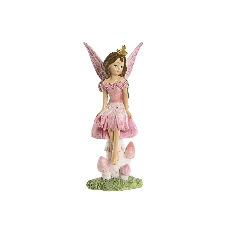Home ESPRIT Decorative Figure Pink 8 x 6 x 18.5 cm