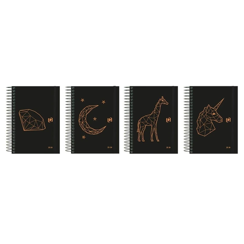 Oxford SoChic Agenda 2023-2024 Black Bronze 1/8 - Image 1