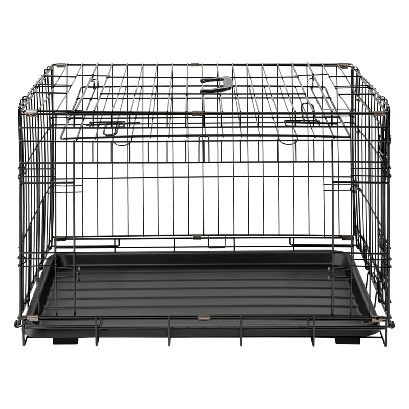 JACK AND VANILLA, Metal Cage with Sliding Door, Strong and Durable, Ideal for Transport and Storage, Optimal Ventilation, Easy to Clean, Size Large, Colour: Black, Travel - Image 1
