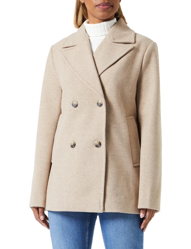 YAS Women's Ignite Jacket S. Noos Short, Fungi/Detail: Melange, S