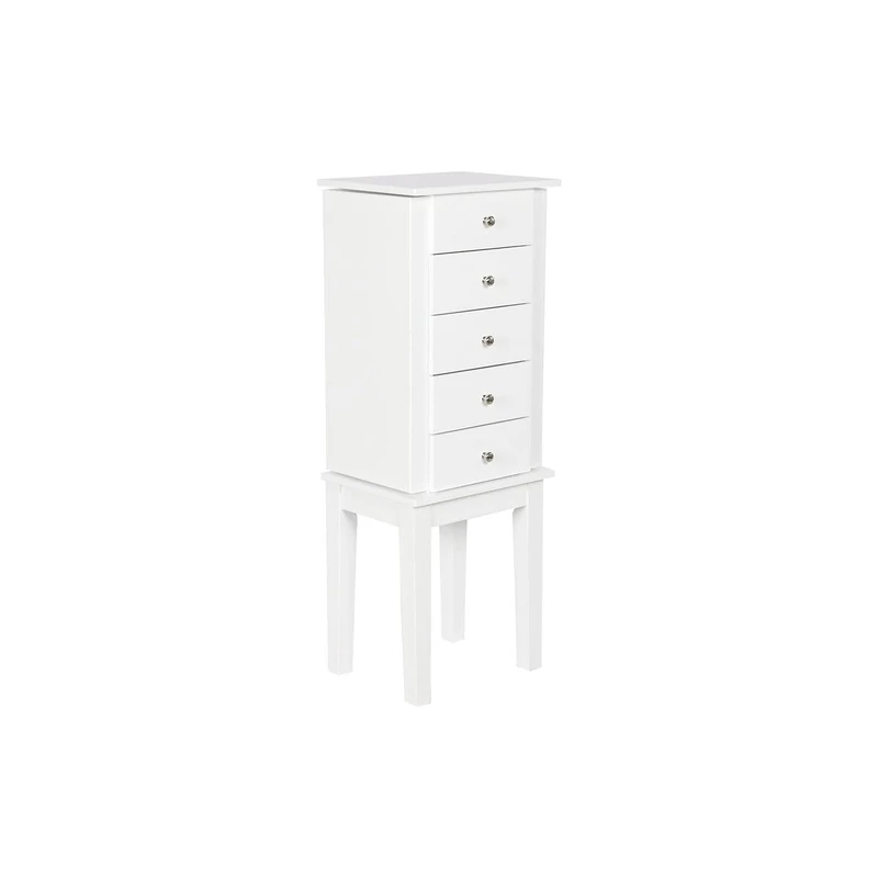 Home ESPRIT Jewellery Box Standing White Mirror Wood MDF 34 x 26.5 x 92 cm