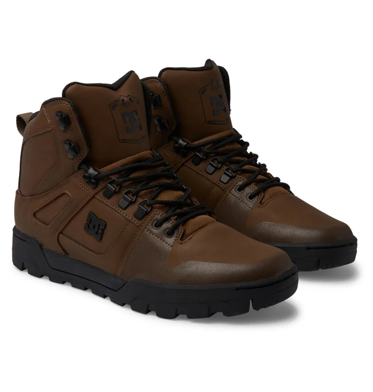 Dc Shoes Men's Pure high-top Wr Boot Boat Shoe, Dark Chocolate, 7.5 UK