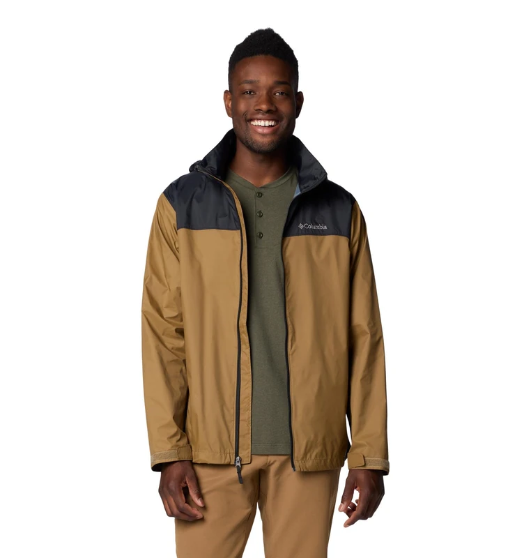 Columbia Men's Glennaker Lake II Rain Jacket, Delta/Black, XL