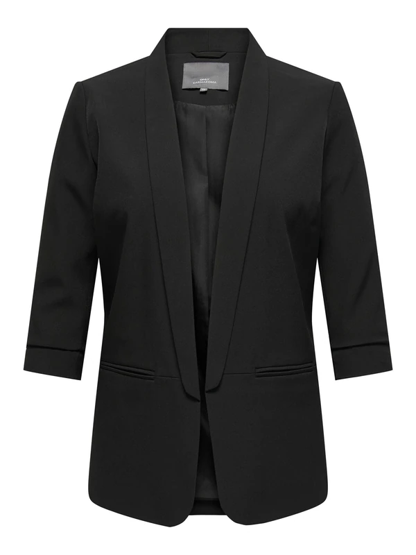 ONLY CARMAKOMA Women's Jacket Blazer, Black, 16 Plus Size