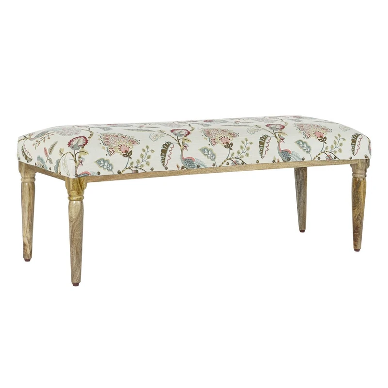 Home ESPRIT Stool Multicoloured Mango Wood 121 x 43 x 46 cm - Image 1