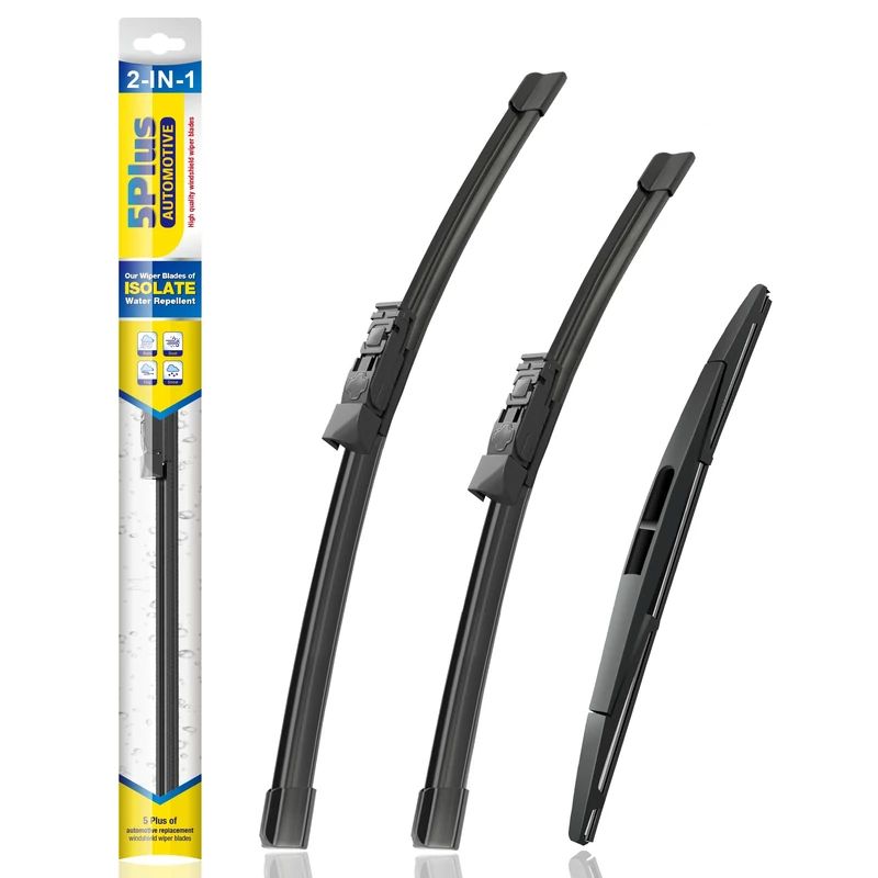 5 PLUS® Silicone Windshield Wiper Blades Replacement for 2023-2018 SUBARU Crosstrek 2023-2017 Impreza Wiper Blades(Set of 3),Automotive Replacement Windshield Wiper Blades-26"/16"/12"