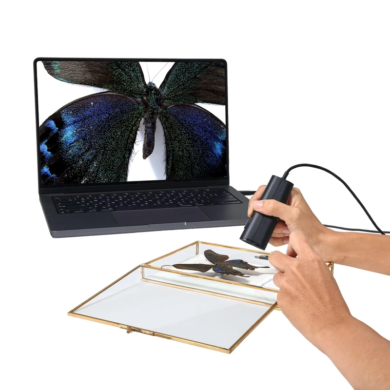 IPEVO P2V ULTRA 4K/13MP Object Camera with Camera Clip, 1cm Super Macro Focus, Handheld, Webcam & Doc Camera, Built-in Mic with AI Noise Reduction, for Close-up Demo, Teaching & Online Meeting